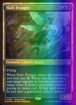 MTG Magic the Gathering Halo Forager (385/548) March of the Machine LP FOIL - Image 1