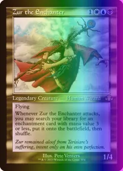 MTG Magic the Gathering Zur the Enchanter (374/520) Dominaria Remastered LP FOIL - Image 1