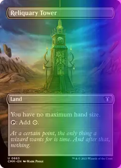 MTG Magic the Gathering Reliquary Tower (663/1173) Commander Masters LP FOIL - Image 1