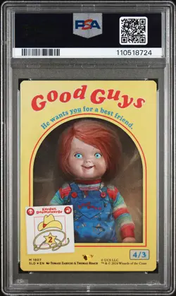 2024 MTG SECRET LAIR DROP FOIL #1807 CHUCKY PSA 8 - Image 2