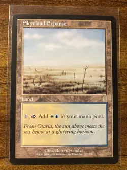 MTG✨SKYCLOUD EXPANSE✨ Odyssey NM RARE Allied DOUBLE MANA Land 2001 Alexander Art - Image 1