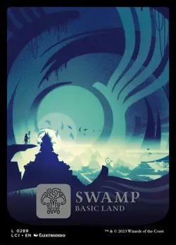 MTG LCI: Swamp (Basic Land) Extended Art 0289 FOIL LOST CAVERNS OF IXALAN - Image 1