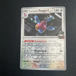 Team Rockets Porygon-z 155/182 Reverse Holo Pokemon TCG Scarlet & Violet Sv10 - Image 1
