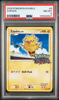 2009 POKEMON RUMBLE #8 ZAPDOS PSA 8 - Image 1