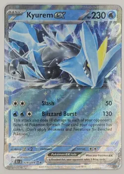 Kyurem EX 028/086 Double Black Star Holo Rare Black Bolt Pokemon TCG NM - Image 1