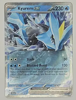 Kyurem EX 028/086 Double Black Star Holo Rare Black Bolt Pokemon TCG NM - Image 3
