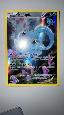 Pokemon TCG Manaphy Holo Rare Full Art 2016 XY113 Black Star Promo - Image 2