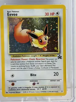 Eevee 11/53 Wotc Black Star Promo Holo Pokemon CGC 8.5 NM/MINT+ with **SWIRL** - Image 2