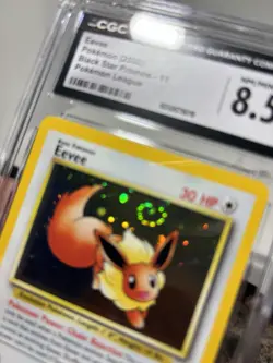 Eevee 11/53 Wotc Black Star Promo Holo Pokemon CGC 8.5 NM/MINT+ with **SWIRL** - Image 5