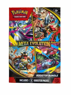 Pokemon TCG Mega Evolution Booster Bundle New Sealed (6 Packs) - Image 1