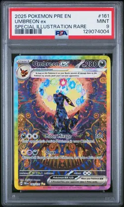 2025 POKEMON PRE EN-PRISMATIC EVOLUTIONS #161 UMBREON EX PSA 9 - Image 1
