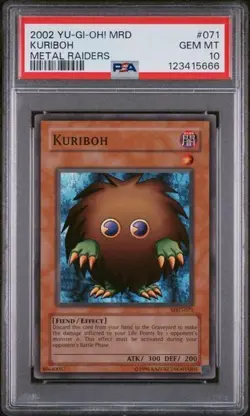 2002 Yu-Gi-Oh! Kuriboh MRD-071 Super Rare Black PSA 9 MINT - Image 1