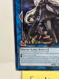 A Bao A Qu, the Lightless Shadow Secret Rare SUDA-EN049 NM 1st Edition Yu-Gi-Oh! - Image 5