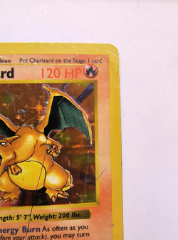 Charizard Holo 4/102 Base Set Unlimited 1999 Pokemon Card - Mod Played Condition - Image 3