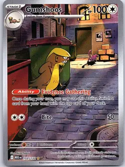 Gumshoos 153/132 ME01: Mega Evolution - Pokemon Card - NM - Image 1
