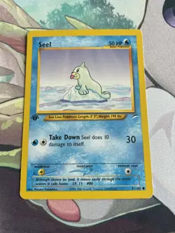Seel 81/105 First Edition Neo Destiny Common Pokemon Card LP - Image 1