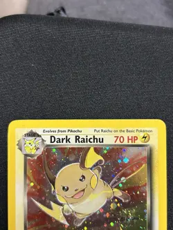 Dark Raichu 1st Edition Pokemon Card Team Rocket Set 83/82 Holo Rare - Image 3