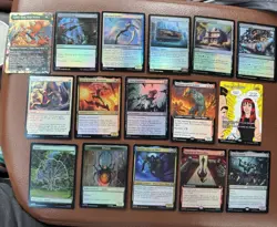 Magic The Gathering Spider-Man Lot. Rare Foils, Crimped Error Card. - Image 1