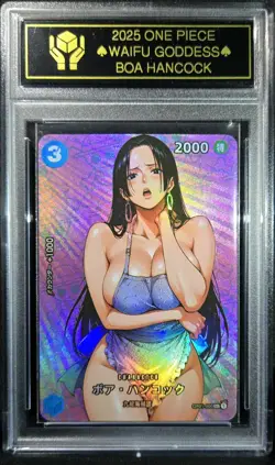 BOA HANCOCK One Piece Anime Waifu Goddess CUSTOM CARD Gold/Black label - Image 2