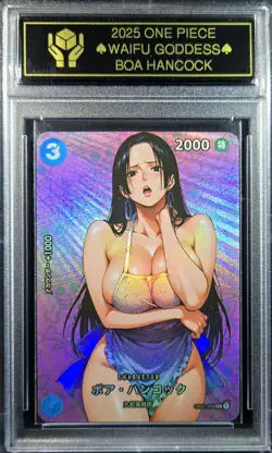 BOA HANCOCK One Piece Anime Waifu Goddess CUSTOM CARD Gold/Black label - Image 3
