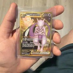 Destined Rivals Gold Team Rockets Mewtwo EX Hyper Rare Card 240/182 - Image 1