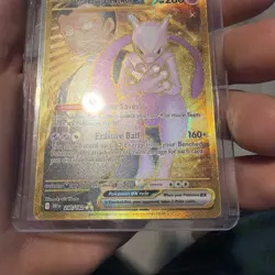 Destined Rivals Gold Team Rockets Mewtwo EX Hyper Rare Card 240/182 - Image 5