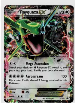 Rayquaza EX Promo XY66 Pokemon Card Holo Foil Rare LP - Image 1
