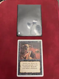 Demonic Tutor Revised Edition Regular Card MTG Played - Image 1