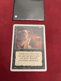 Demonic Tutor Revised Edition Regular Card MTG Played - Image 2