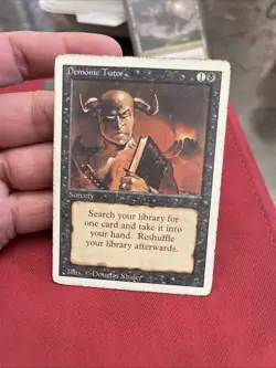 Demonic Tutor Revised Edition Regular Card MTG Played - Image 3