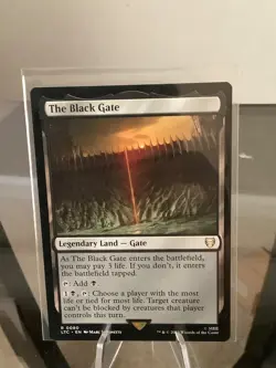 The Black Gate 0080 Non Foil Rare LOTR Commander MTG Near Mint - Image 1