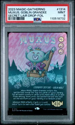 2023 MTG SECRET LAIR DROP FOIL #1314 MUXUS, GOBLIN GRANDEE PSA 9 - Image 1