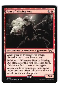 Fear of Missing Out R Duskmourn: House of Horror 136 NM MTG Magic - Image 1