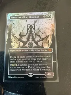MTG-Mondrak, Glory Dominus Borderless Phyrexia All Will Be One Foil Mythic #299 - Image 1