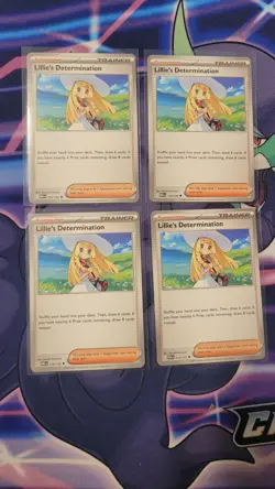 4x Lillie's Determination 119/132 Pokemon TCG: Mega Evolutions Non Holo NM ✨ - Image 1