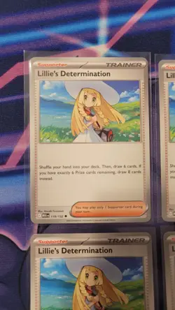 4x Lillie's Determination 119/132 Pokemon TCG: Mega Evolutions Non Holo NM ✨ - Image 2