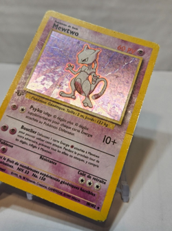 Mewtwo 10/102 Holo Rare 1st Edition Base Set FRENCH Pokemon 7329 - Image 3