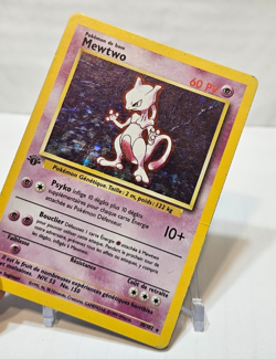 Mewtwo 10/102 Holo Rare 1st Edition Base Set FRENCH Pokemon 7329 - Image 4