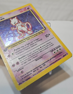 Mewtwo 10/102 Holo Rare 1st Edition Base Set FRENCH Pokemon 7329 - Image 5