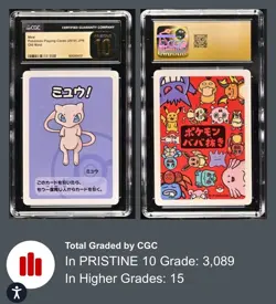Mew 2019 Old Maid Pokemon Japanese CGC Gem Mint 10 - Image 5
