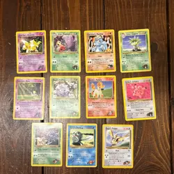 POKEMON TCG GYM HEROES NON-HOLO LOT Misty, Koga, Giovanni, Erika , Blaine - Image 1