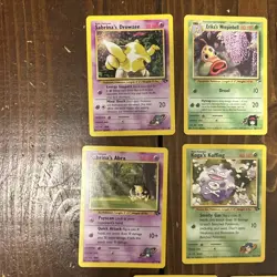 POKEMON TCG GYM HEROES NON-HOLO LOT Misty, Koga, Giovanni, Erika , Blaine - Image 2