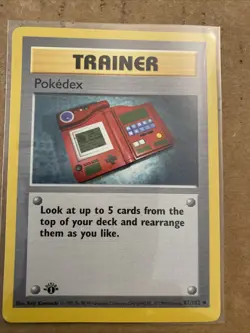Pokemon TCG Pokedex 87/102 Base Set 1st Edition Never Played Near Mint - Image 1