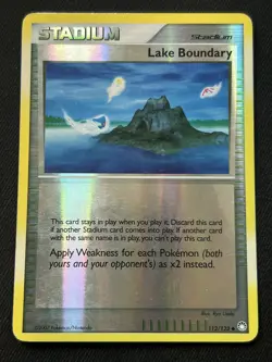 Lake Boundary 112/123 Mysterious Treasures Reverse Holo 2007 HP-DMG Pokemon TCG - Image 1