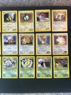 POKEMON TCG GYM HEROES NON-HOLO LOT -30- Lt Surges, Misty, Koga, Giovanni LP+NM - Image 4