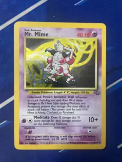 Pokemon TCG Mr. Mime Jungle 6/64 Holo Unlimited Holo Rare - Image 1