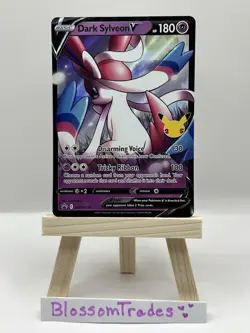 Pokemon TCG Dark Sylveon V SWSH134 SWSH: Sword & Shield Celebrations Holo - NM - Image 2