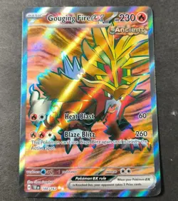 Pokemon Temporal Forces Gouging Fire EX Full Art Card 188/162 NM - Image 1