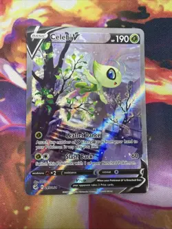 Celebi V Alternate Art Pokemon TCG SWSH Fusion Strike Ultra Rare Card 245/264 - Image 1