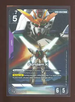 Gundam Card Game TCG GD02-053 Gundam X LR+ Alt Art Dual Impact - Image 1